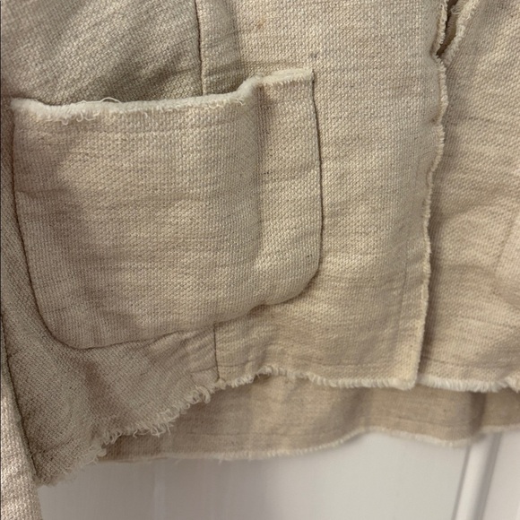 L'Agence | Oatmeal Cotton and Linen Blend Blazer sz 6 - Picture 4 of 8